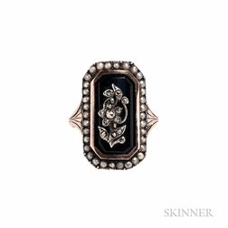 Antique Gold and Enamel Sentimental Ring